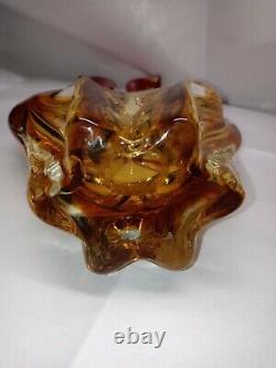 VTG Hand Blown Art Glass Sculpture