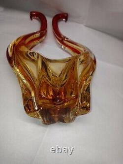 VTG Hand Blown Art Glass Sculpture