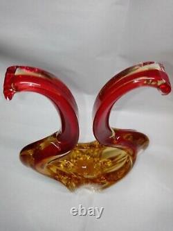 VTG Hand Blown Art Glass Sculpture