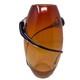 VTG Hand Blown Murano Art Glass Red Amber Swirl Wrap Mid Century Lava 12 Vase
