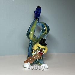 VTG Hand Blown Murano Glass Clown Upside Down Acrobat 8.5 JICO