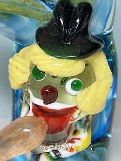 VTG Hand Blown Murano Glass Clown Upside Down Acrobat 8.5 JICO