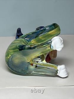 VTG Hand Blown Murano Glass Clown Upside Down Acrobat 8.5 JICO