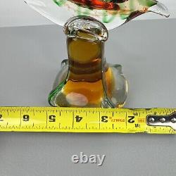 VTG J. I. CO. Murano Venetian Sommerso Glass Fish Sculpture, 10 3/4 Inch Tall