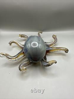 VTG Japan Murano Glass Hand Sculpted Blown Glass Octopus Paperweight Mint