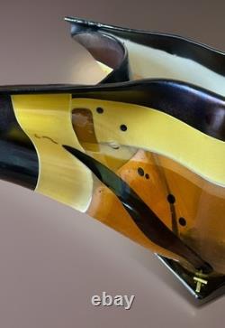VTG Large Mid-Century Murano Style Vase Hand Blown Italian Art Glass Heavy 1970s