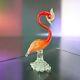 VTG MCM Murano Hand Blown Art Glass Swan Crane Bird Figurine Aventurine 13.5