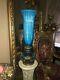 VTG Murano Alfredo Barbini Bullicanti Glass Table Lamp Blue 28