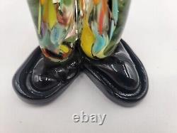 VTG Murano Art Hand Blown Glass Clown Collectible 11 inch Very Good Condition