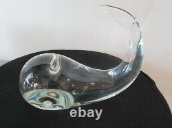 VTG Murano Crystal Whale Art Glass L. Zanetti Italy Figurine Paperweight 10