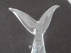 VTG Murano Crystal Whale Art Glass L. Zanetti Italy Figurine Paperweight 10