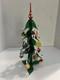 VTG Murano Glass Candlestick Christmas Tree With Hand Blown Ornaments Mint Cond