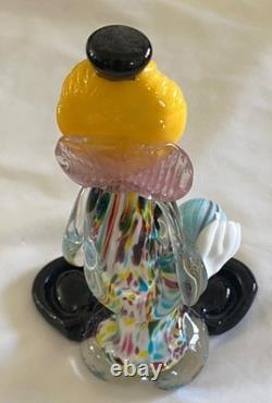 VTG Murano Hand Blown Glass Clown Figurine Original Italy 1950s Smiling, Ball