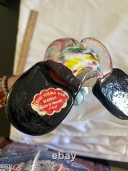 VTG Murano Hand Blown Glass Clown Figurine Original Italy 1950s Smiling, Ball
