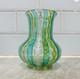 VTG Murano Latticino Venetian Ribbon Art Hand Blown Glass Vase ITALY