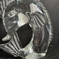 VTG Murano Licio Zanetti Signed Hand Blown Glass Fish Sculpture Figurine 8.5