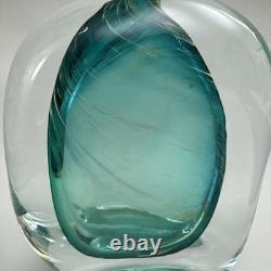 VTG Murano Style Perfume Bottle Decanter Heavy Hand Blown Swirl Art Glass