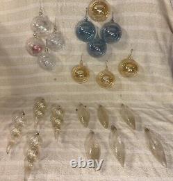 VTG Set Of Venetian Murano Hand-Blown Glass Christmas Tree Ornaments