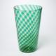 VeArt Venezia Green Murano Hand Blown Art Glass Vase 9.5h 5.75dia Large