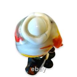 Venetian Blown Glass Murano Clown Figure Multicolor Art Glass Large 12 OOAK