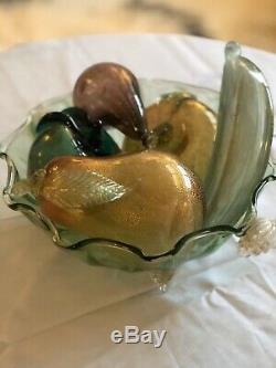 Venetian Glass Fruit Hand Blown In Murano