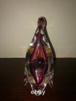 Venetian Made By Alfredo Barbini Murano Glass Italy Goose Hand Blown 4 1/2h