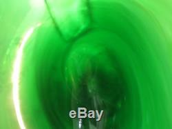 Venetian Murano Exceptional Green Hand Made/blown Glass Bridal Basket