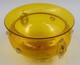 Venetian Murano Hand Blown Yellow Bowl withGold Mica Flecks & Prunts, Circa 1900