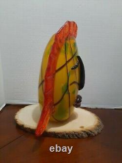 Venetian Murano Picasso Lady Abstract Face Art Glass Vase Figurine 12 Statue