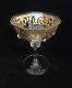Venetian Murano Salviati Hand Blown Champagne Stem Ware Glass-Gilt #2253