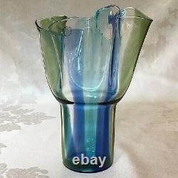 Venini Murano Kukinto 10 Art Glass Vase / Timo Sarpaneva 1996 Signed & dated
