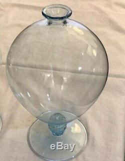 Veronese Opalino Hand Blown Glass Vases Pair, Limited Edition