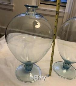 Veronese Opalino Hand Blown Glass Vases Pair, Limited Edition