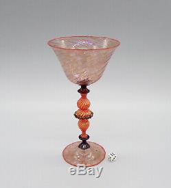 Very Fine Davide Fuin Murano Glass Goblet