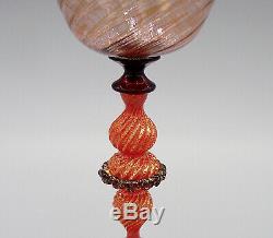 Very Fine Davide Fuin Murano Glass Goblet