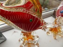 Very Impressive & Heavy Pair of Large Murano Glass Fish