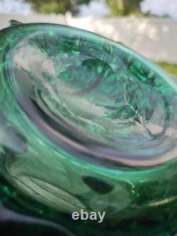 Very Rare Large Murano Thorn Pitcher Venetian Rigaree Glass Italy