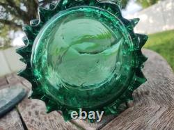 Very Rare Large Murano Thorn Pitcher Venetian Rigaree Glass Italy