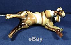 Very Rare Murano Hand Blown Carmel Slag Glass 10 1/2 Tall Horse Figure