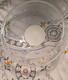 Vetri Murano Art Glass Hand Blown Bowl, Clear Glossy Round Italy
