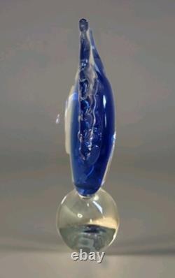 Vgt Qunidio Glass Marlin/Sword Fish Sculpture Hand Blown Murano Like 13 1/2 T