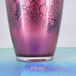 Vidi Glass Italy Hand Blown Murano Style Streaked Art Glass Vase with Tags 16.25H