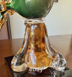 Vintage 16.5 Hand-Blown Murano Art Glass Pheasant MCM Handcrafted In Italy