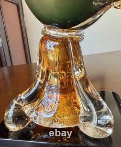 Vintage 16.5 Hand-Blown Murano Art Glass Pheasant MCM Handcrafted In Italy
