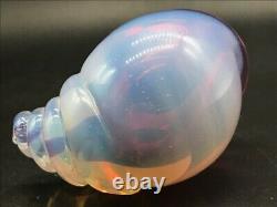 Vintage 1950's Murano Archimede Seguso blue pink opalescent glass conch seashell