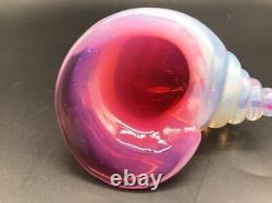 Vintage 1950's Murano Archimede Seguso blue pink opalescent glass conch seashell