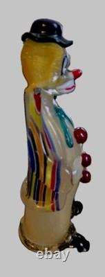Vintage 1994 Authentic Murano Glass Venice Italy Hand Blown Filled WithGold Flecks