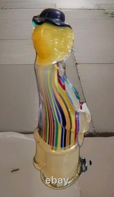 Vintage 1994 Authentic Murano Glass Venice Italy Hand Blown Filled WithGold Flecks