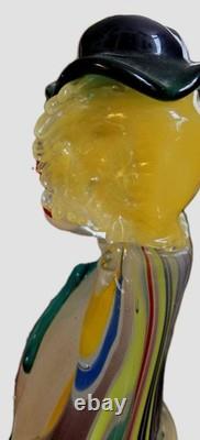 Vintage 1994 Authentic Murano Glass Venice Italy Hand Blown Filled WithGold Flecks