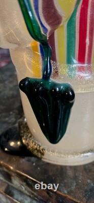 Vintage 1994 Authentic Murano Glass Venice Italy Hand Blown Filled WithGold Flecks